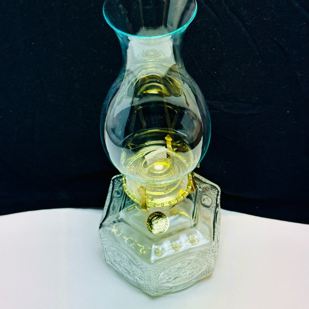 Vintage Lamplight Farms Oil Lamp Kerosene Glass Hexagon Horse & Buggy Heritage - Picture 9 of 10